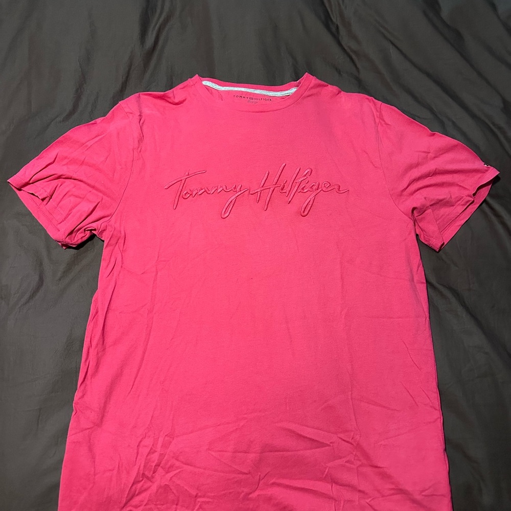 Tommy Hilfiger Fuchsia Crew Neck Tee